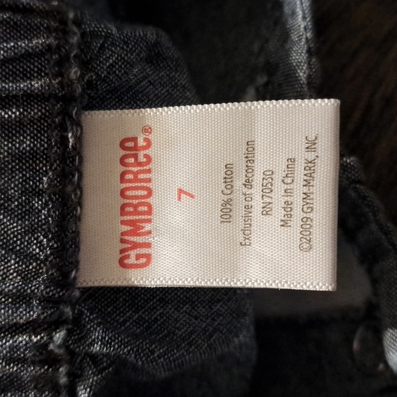 Gymboree girls size 7 chambray romper 3/4 sleeve - Picture 2 of 3